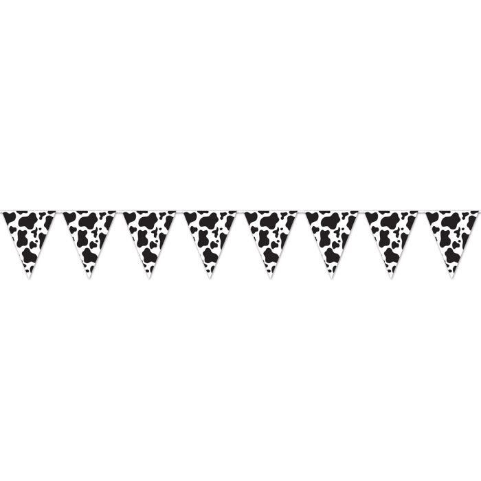 Cow Print Pennant Banner