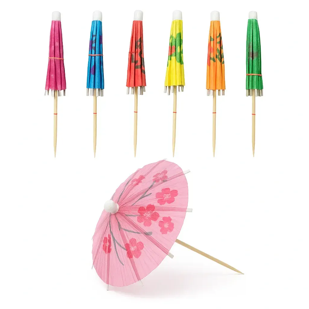 10CT PARASOLS LUAU