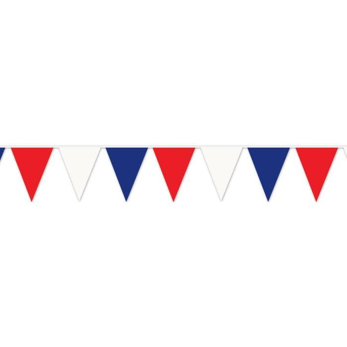 Red, White &amp; Blue Pennant Banner-120ft