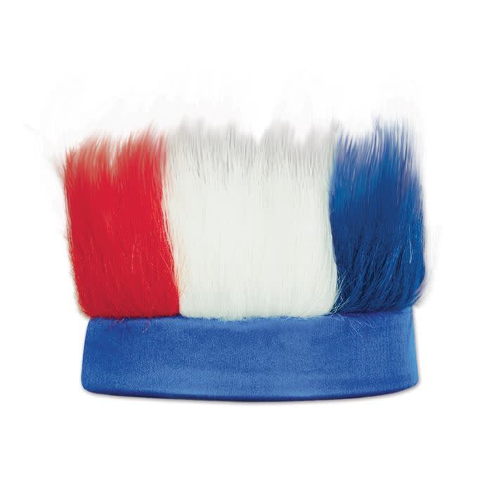 Hairy Headband-Red, White, Blue