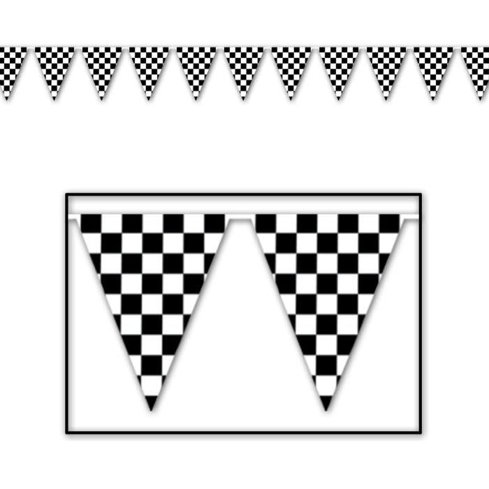Checkered Pennant Banner