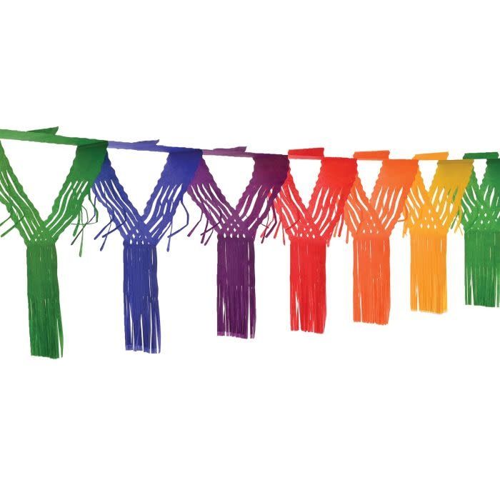Drop Fringe Garland-12ft-Rainbow