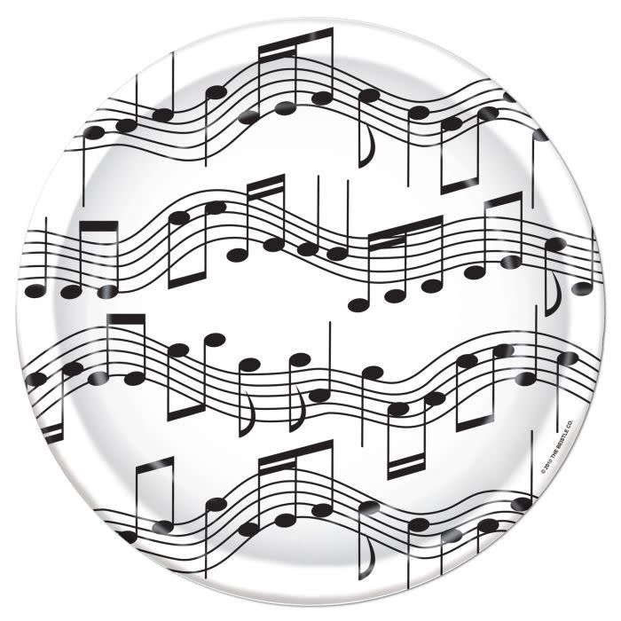 Musical Notes Plates-7in