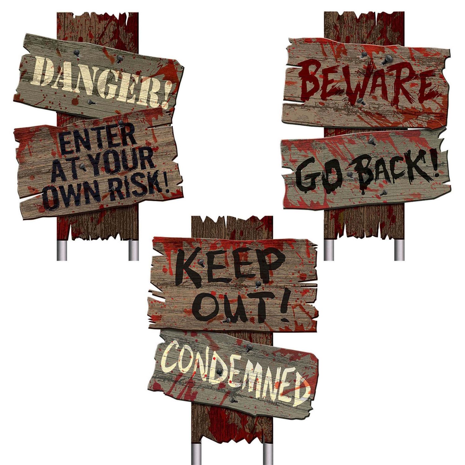 Cemetery Sidewalk Corrugated Plastic Signs