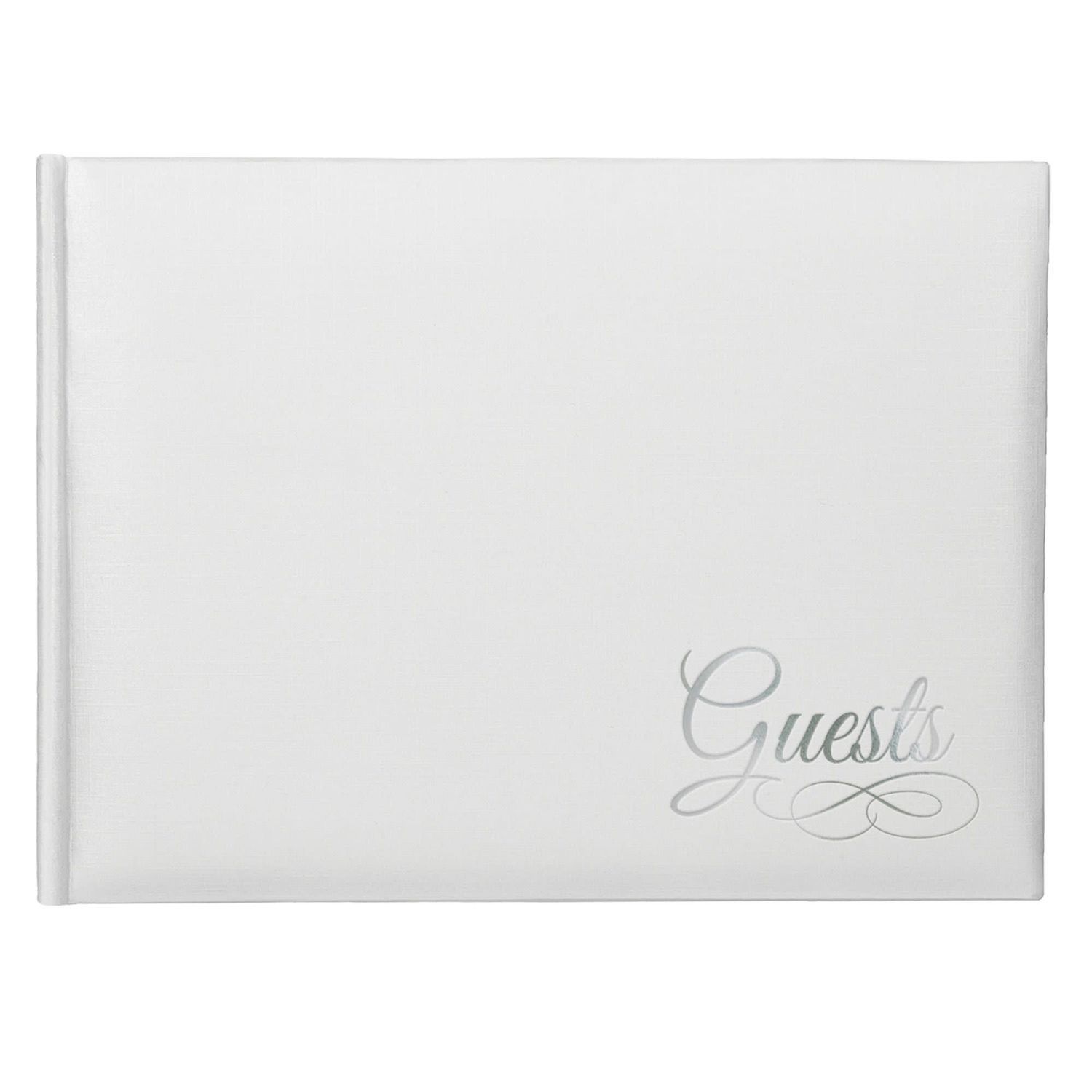 GUEST BOOK WHITE/SILVER