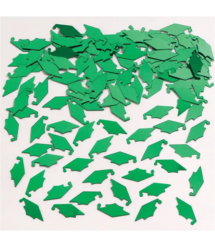 CONFETTI GRAD CAP GREEN