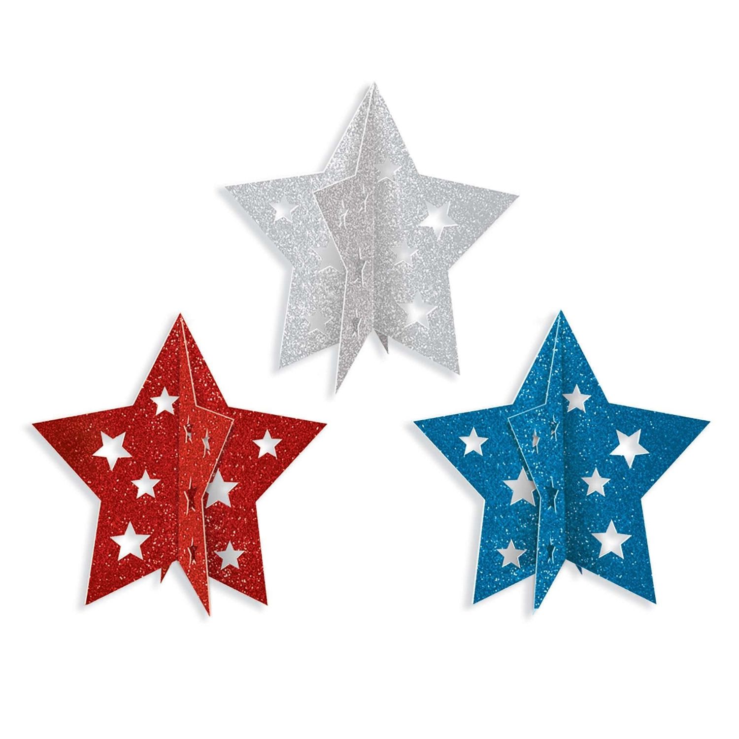 3ct Patriotic Mini 3-D Centerpieces