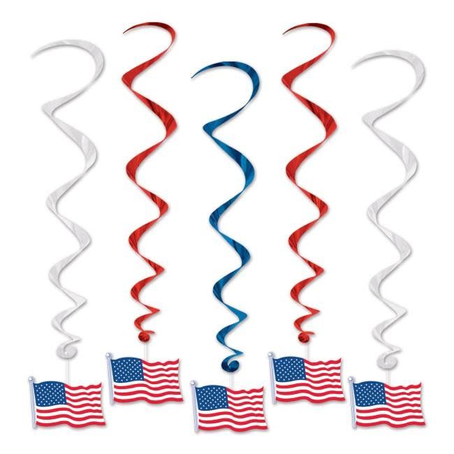5CT SWIRL AMERICAN FLAG