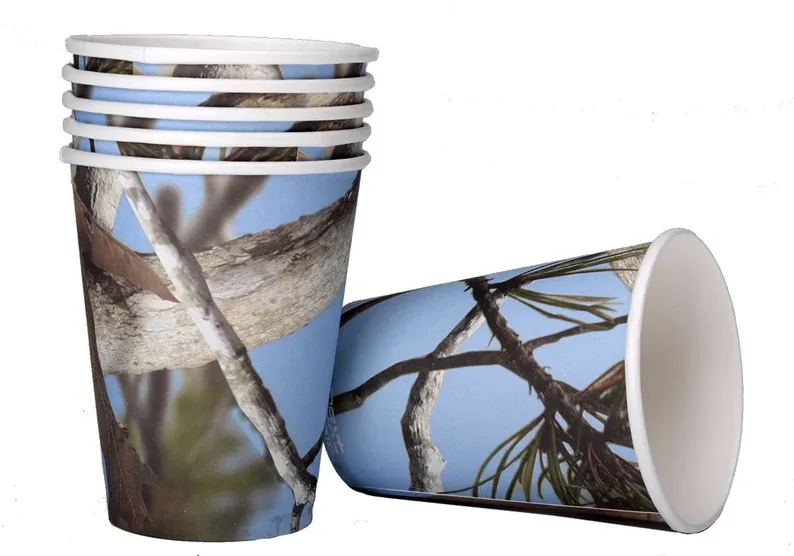 Next Camo Blue 12oz Hot and Cold Cups - 8 Count