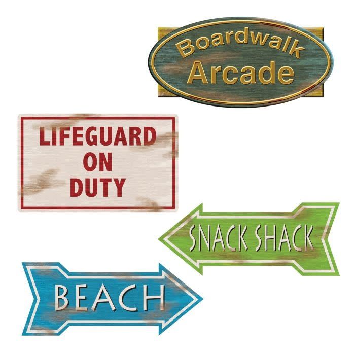 Beach Sign Cutouts