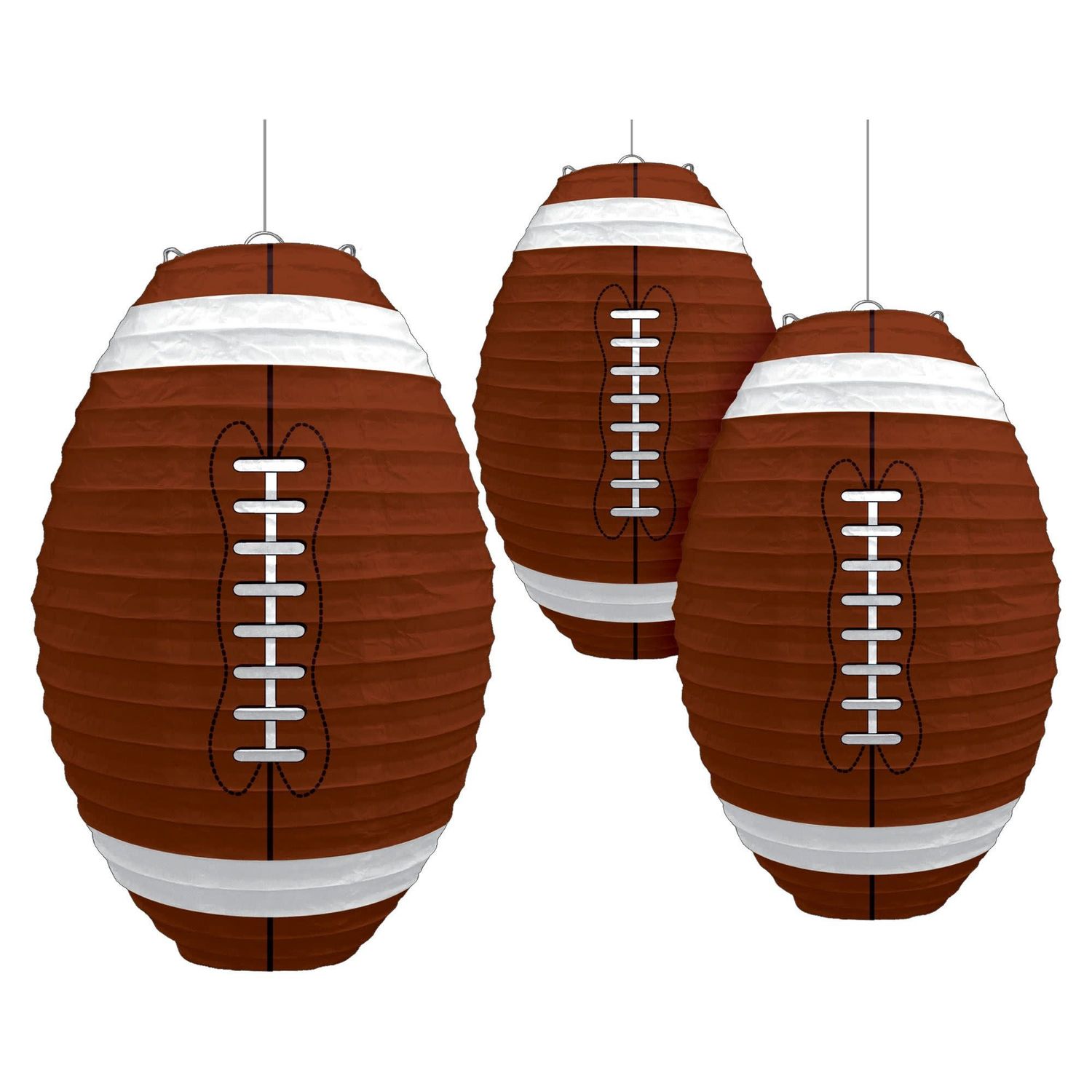 Football-Shaped Paper Lanterns