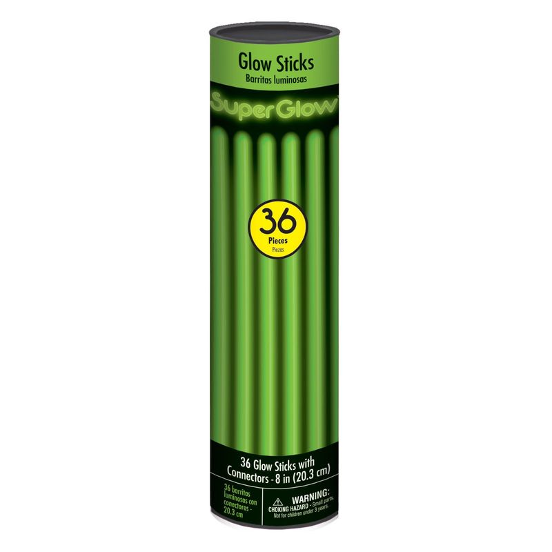 Green 8in Glow Sticks​ - 36 Count