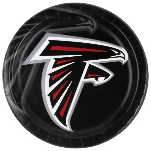 ATL FALCONS 9 INCH PLATE 8 COUNT