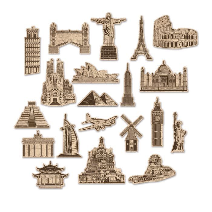 Around The World Cutouts-20ct