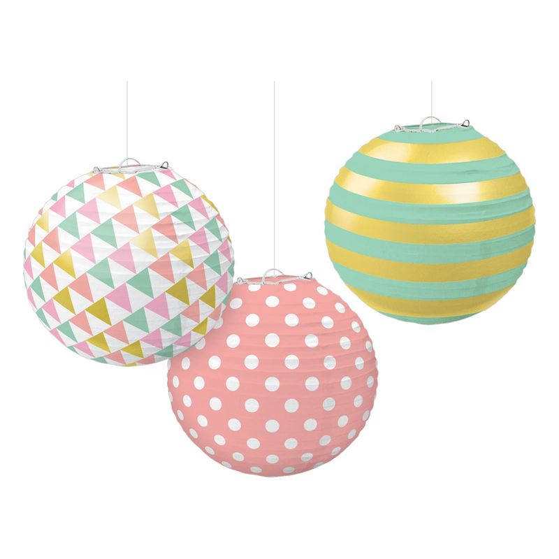 Round Paper Lanterns - Pastel