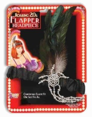 FLAPPER HEADPIECE BLACK