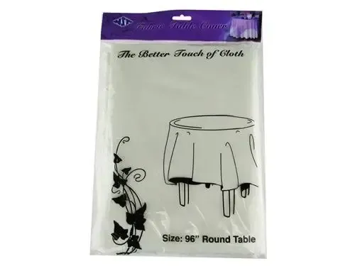 96in FABRIC TABLE COVER IVORY