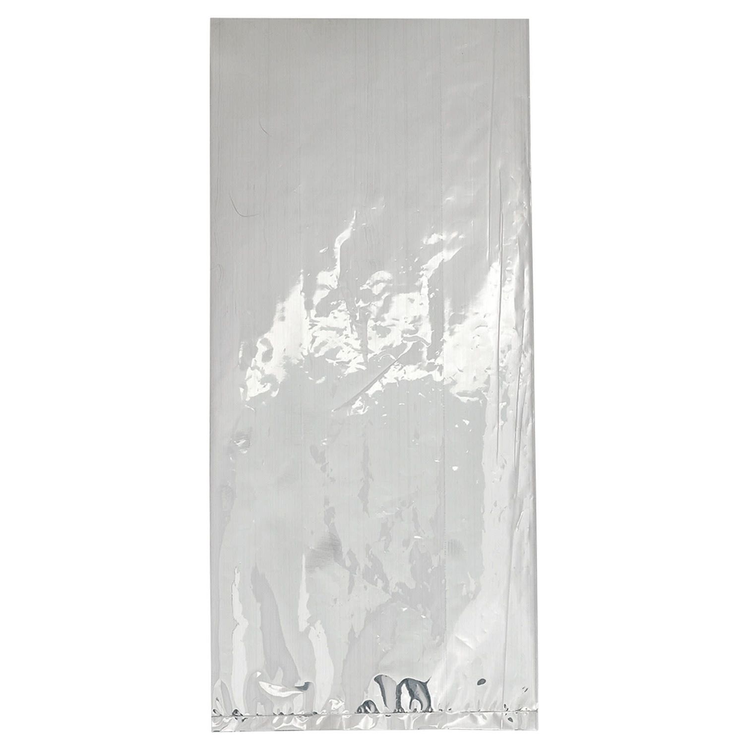 Foil Cello Party Bag, Large - Silver