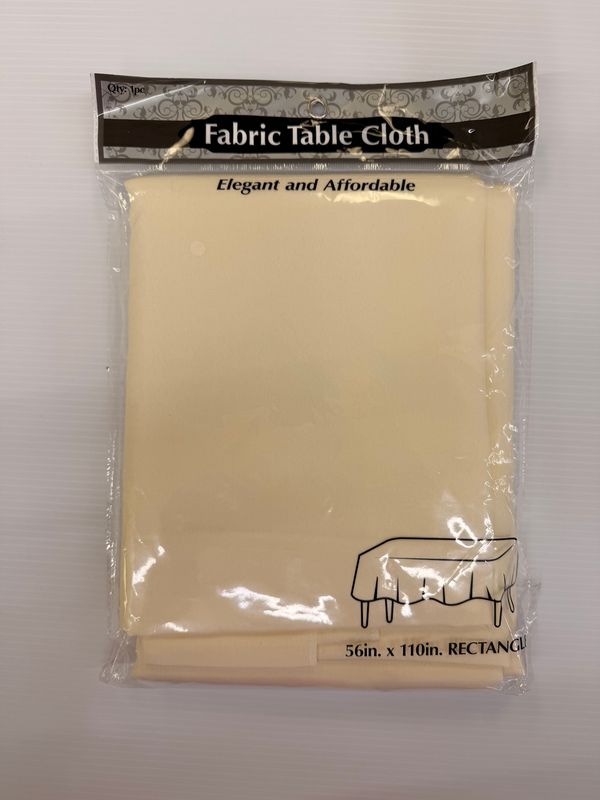 56X110IN FAB TBLCVR IVORY