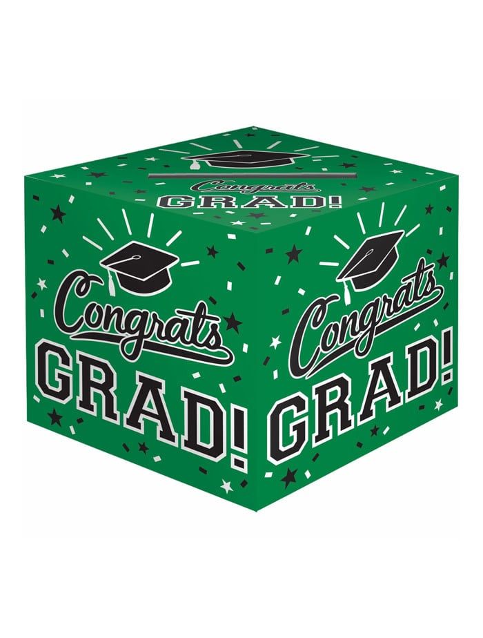 CARD BOX GRAD GREEN