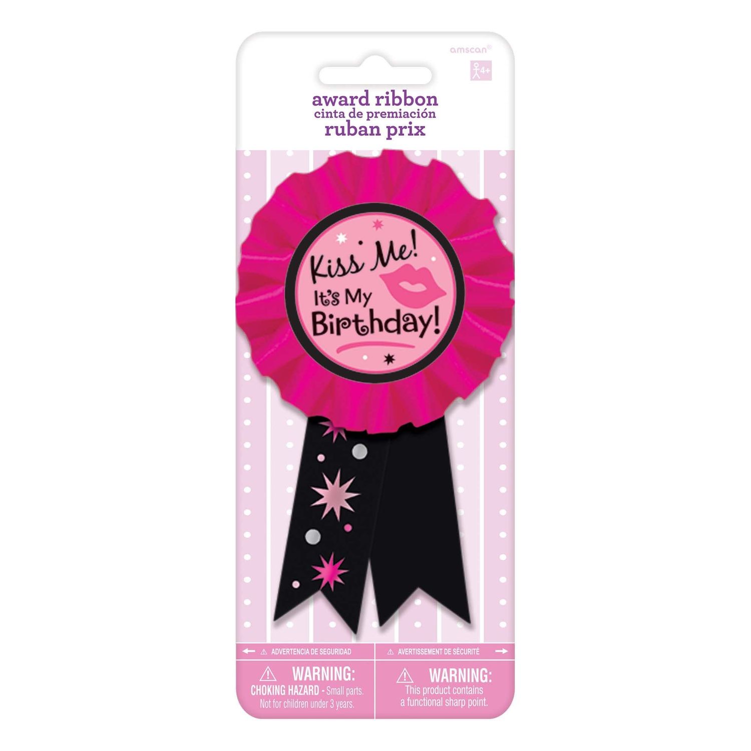 Kiss Me...It's My Birthday Award Ribbon