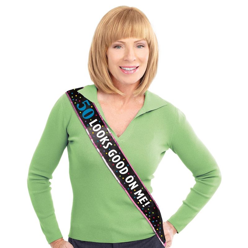 50th Birthday Fabric Sash