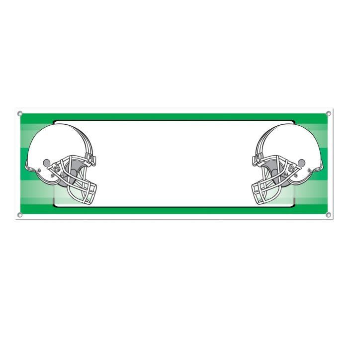 Opposing Helmets Sign Banner-5ft