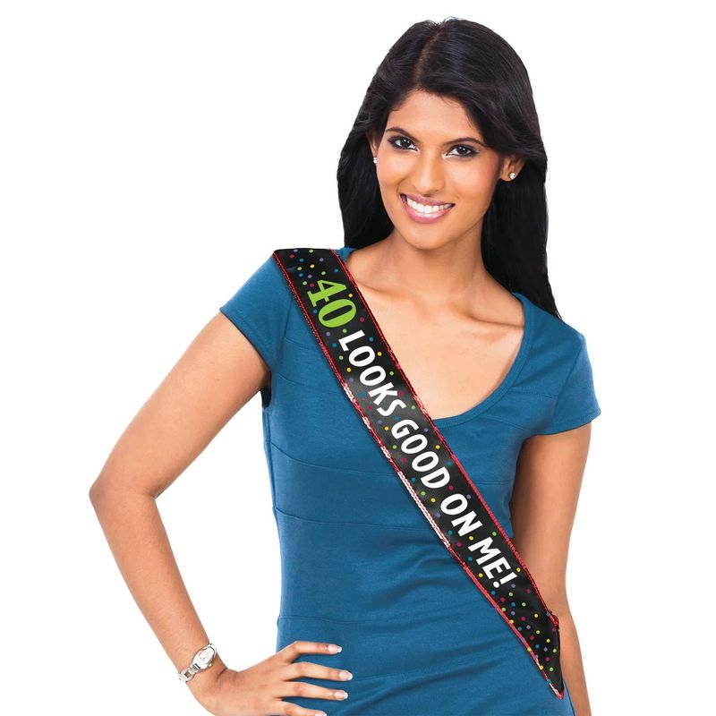 40th Birthday Fabric Sash