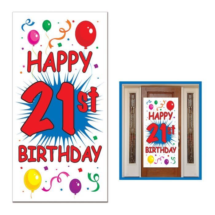 DOOR COVER 21ST BIRTHDAY