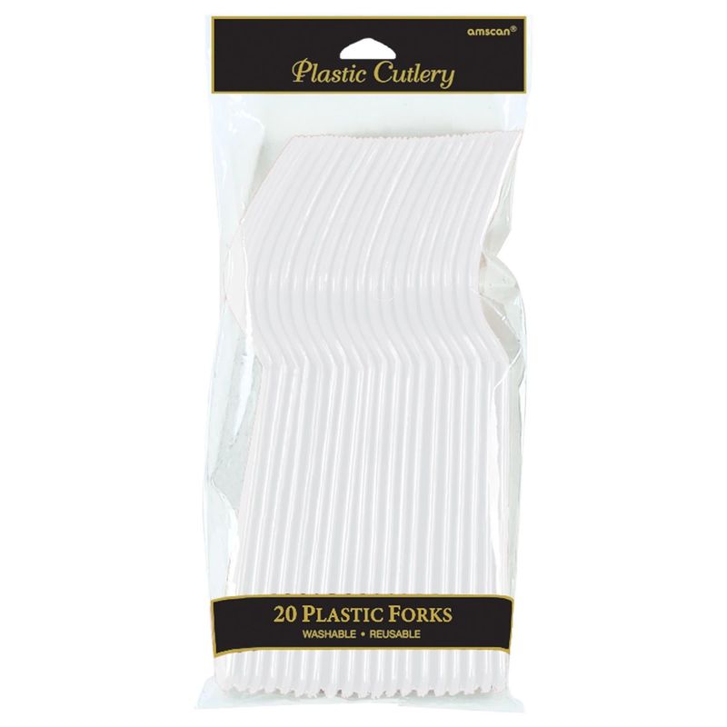Plastic Forks, Mid Ct. - Frosty White