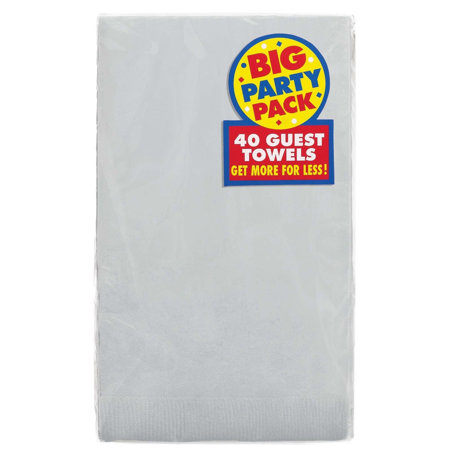 40CT GUEST TOWEL SILVER
