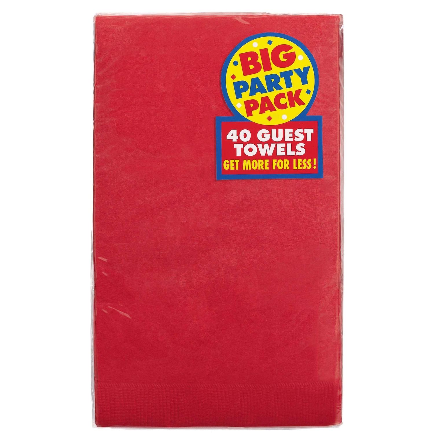 40CT GUEST TOWEL RED