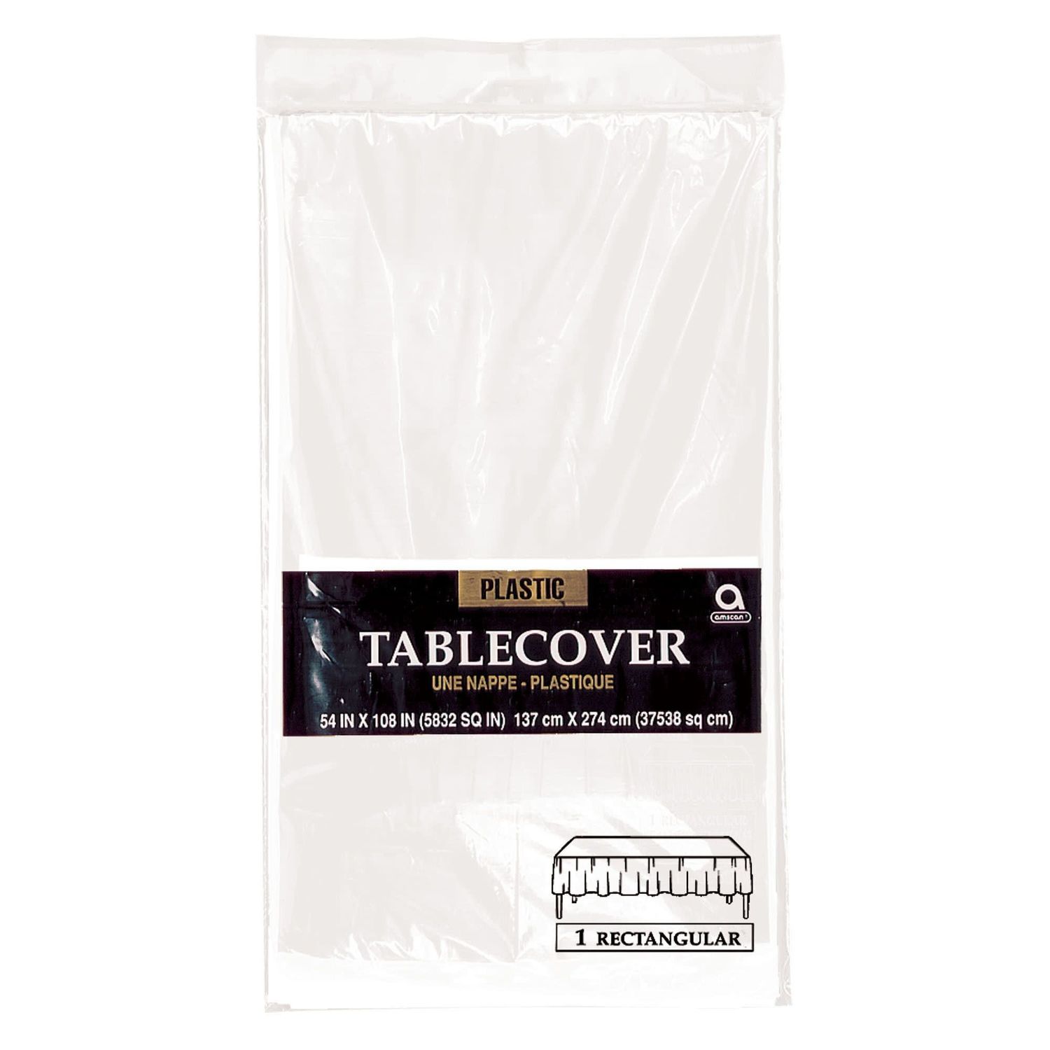 White 54inX108in Rectangular Table cover