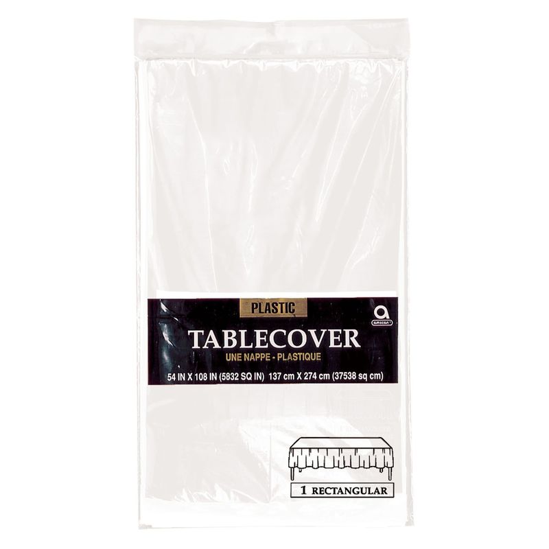 White 54inX108in Rectangular Table cover