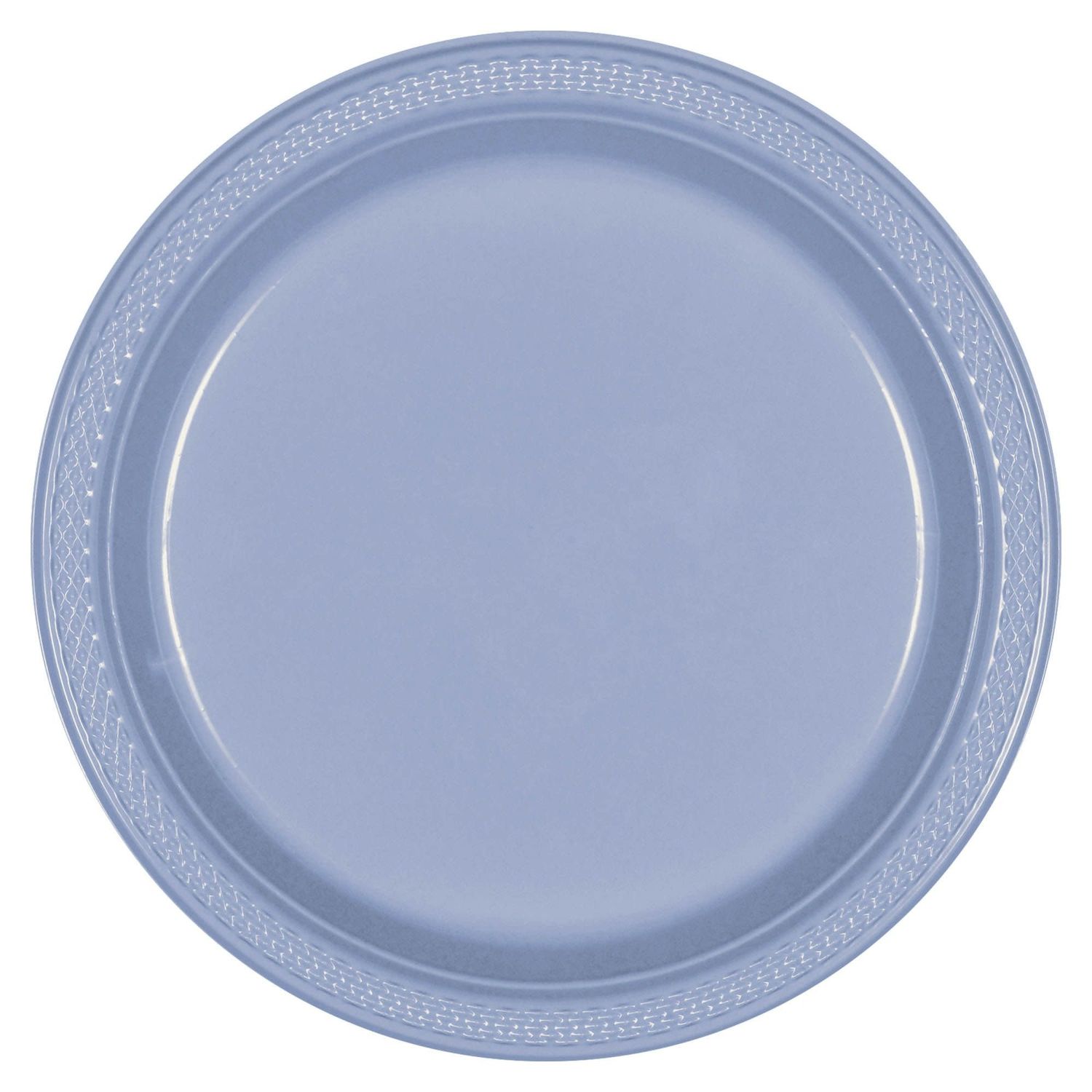 20ct 10in Plastic Plates Pastel Blue