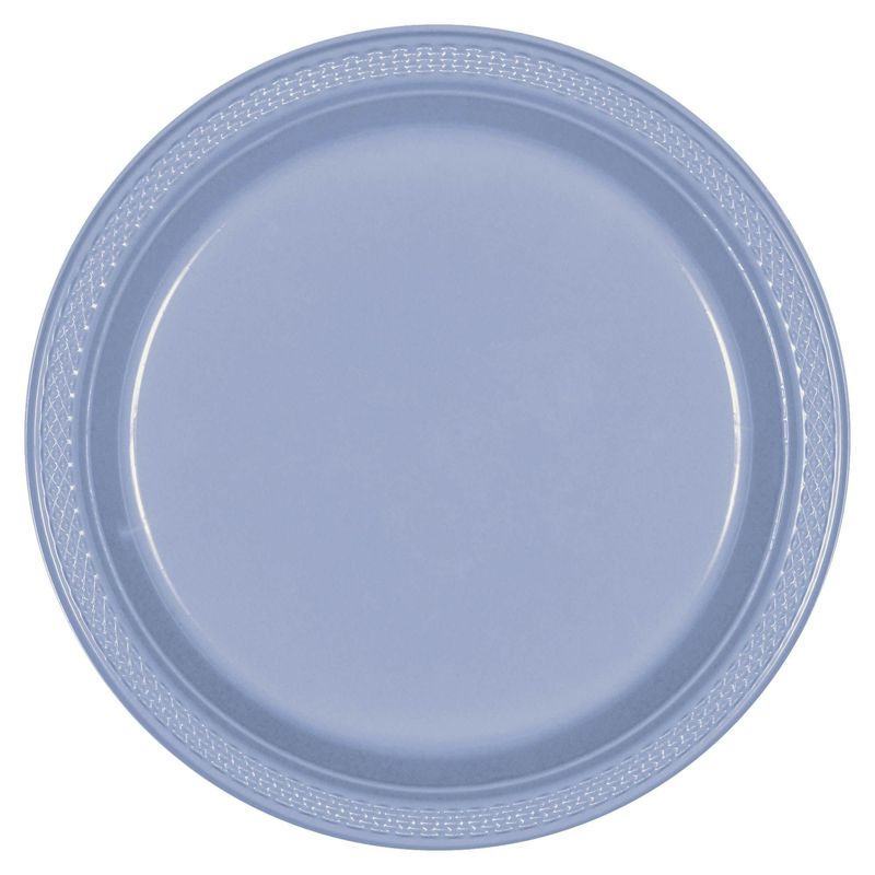 20ct 10in Plastic Plates Pastel Blue