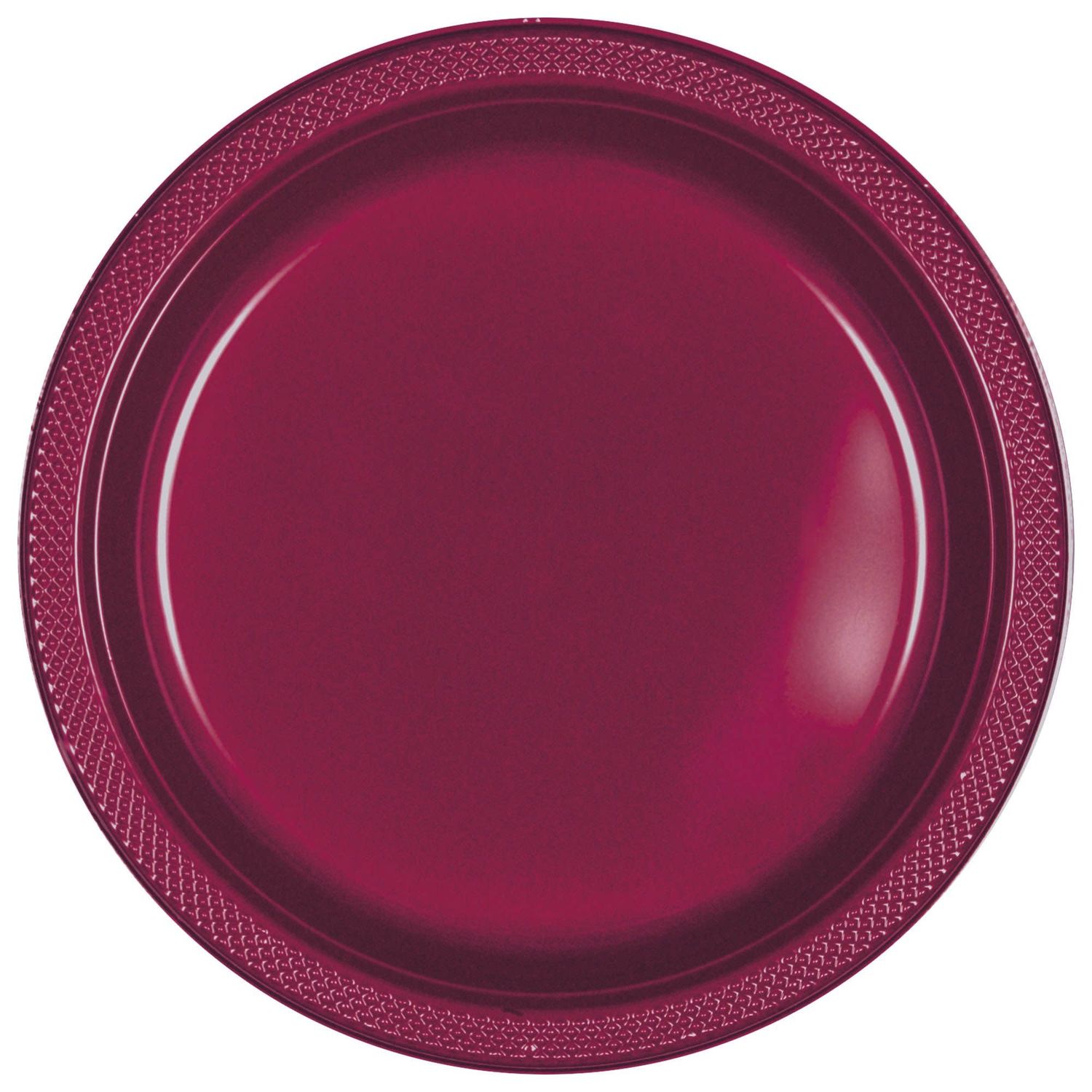 20CT 7in PLASTIC PLATES BERRY