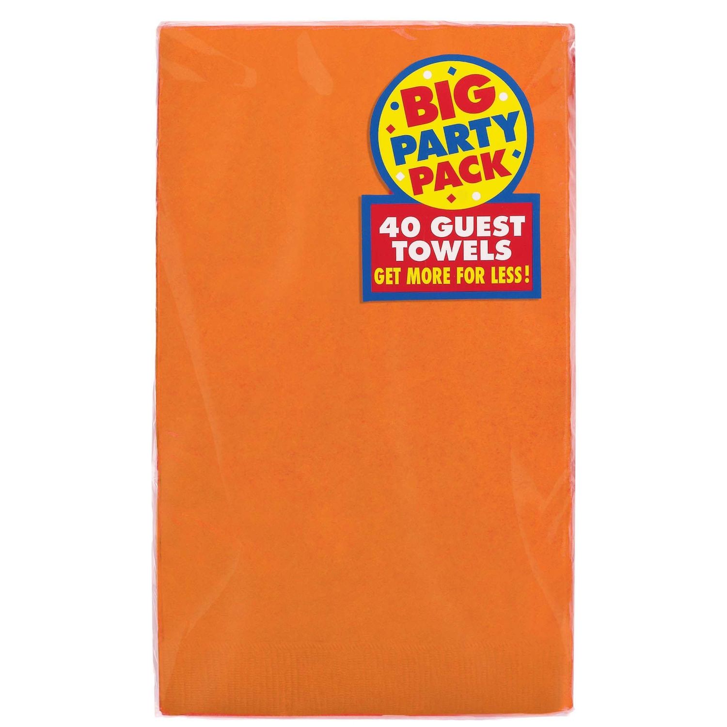 40CT GUEST TOWEL ORANGE