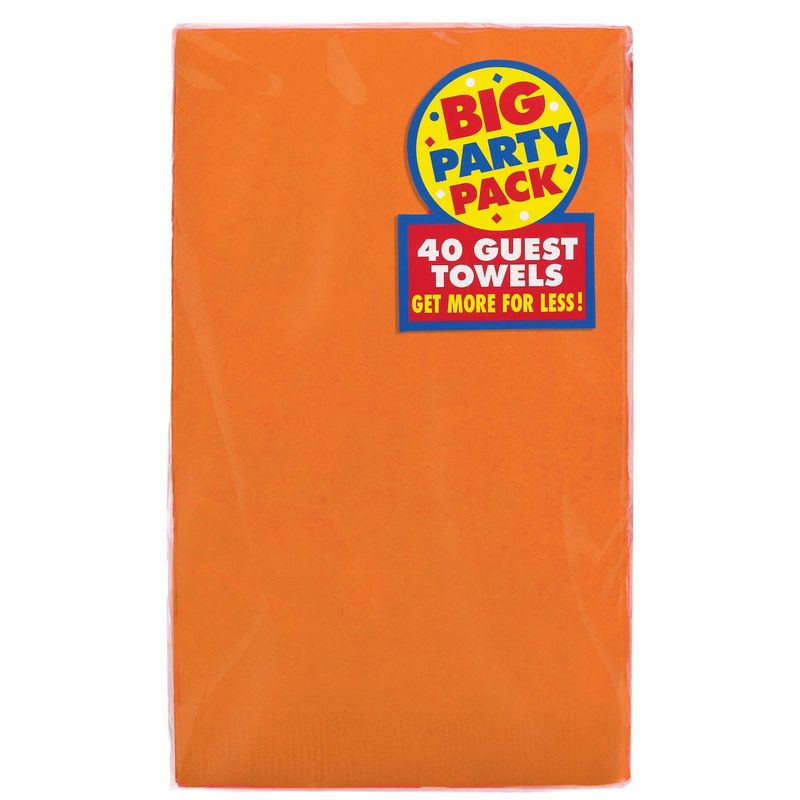 40CT GUEST TOWEL ORANGE