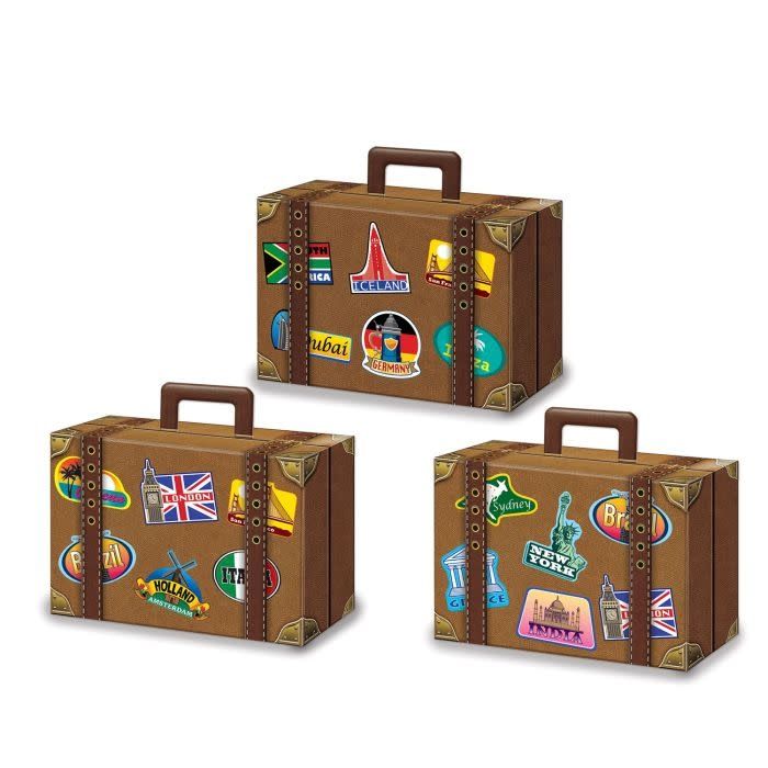 Luggage Favor Boxes-3ct