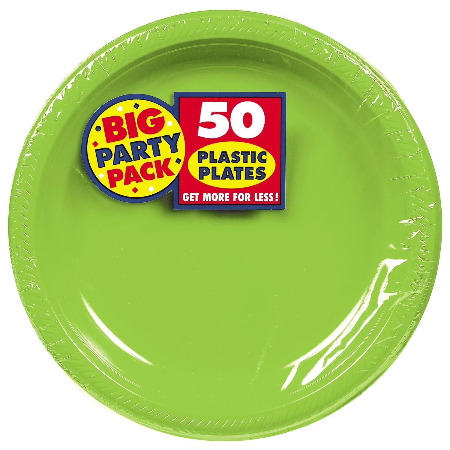 50ct 7in Plastic Plates - Kiwi