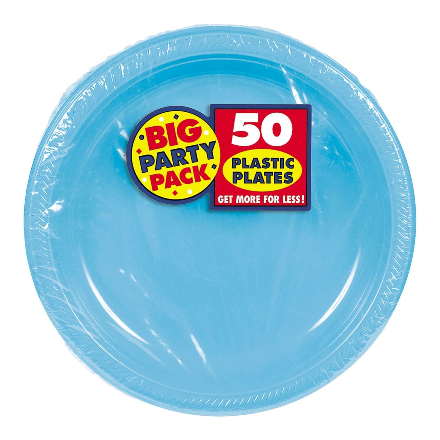 50ct 7in Plastic Plates- Caribbean
