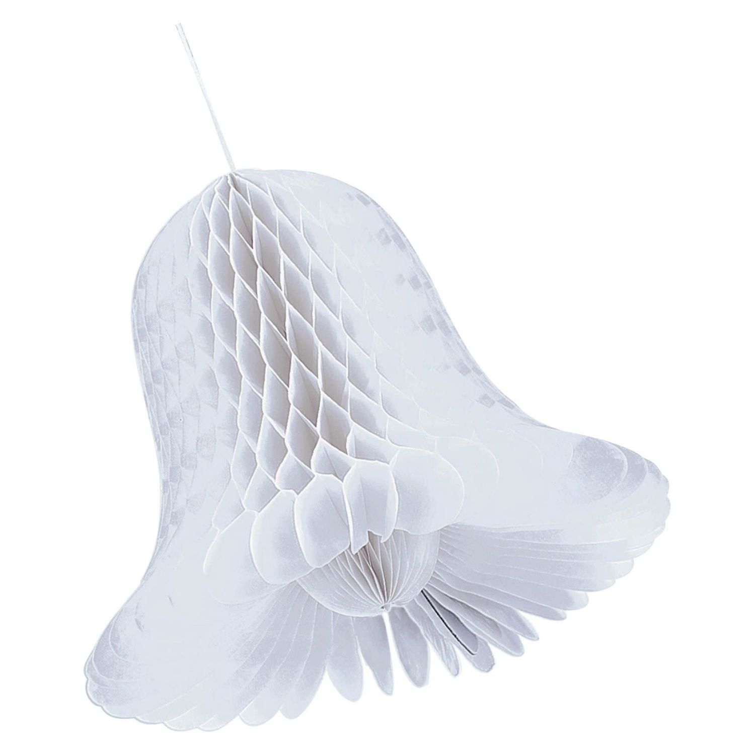 5" White Bridal Honeycomb Bells