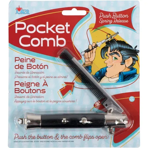 Pocket Comb - Push Button Spring Release