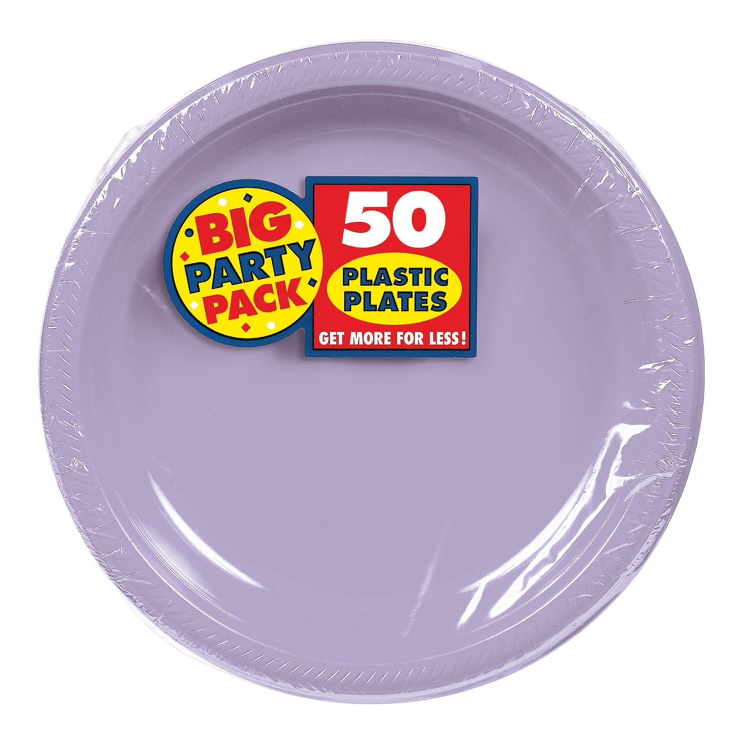 50ct 7in Plastic Plates - Lavender