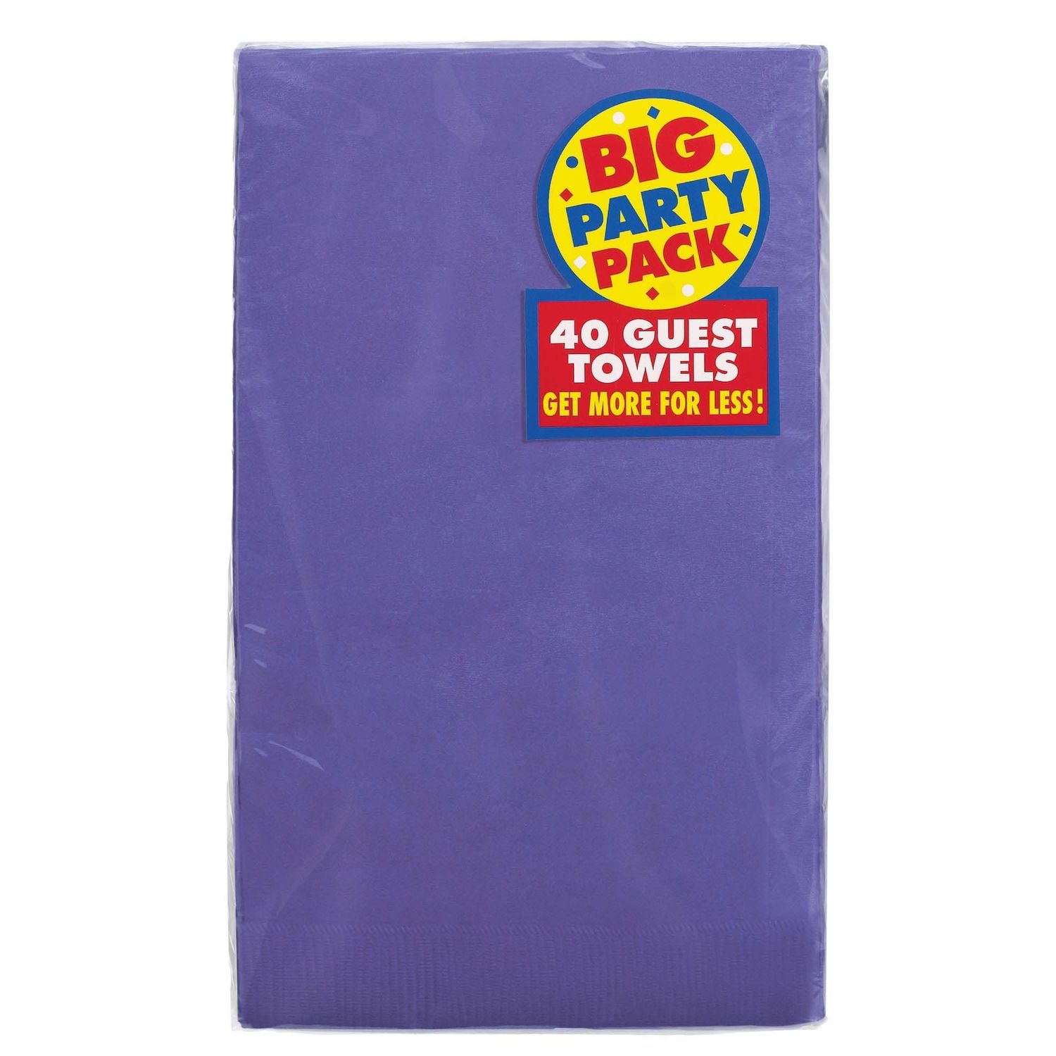 40CT GUEST TOWEL PURPLE
