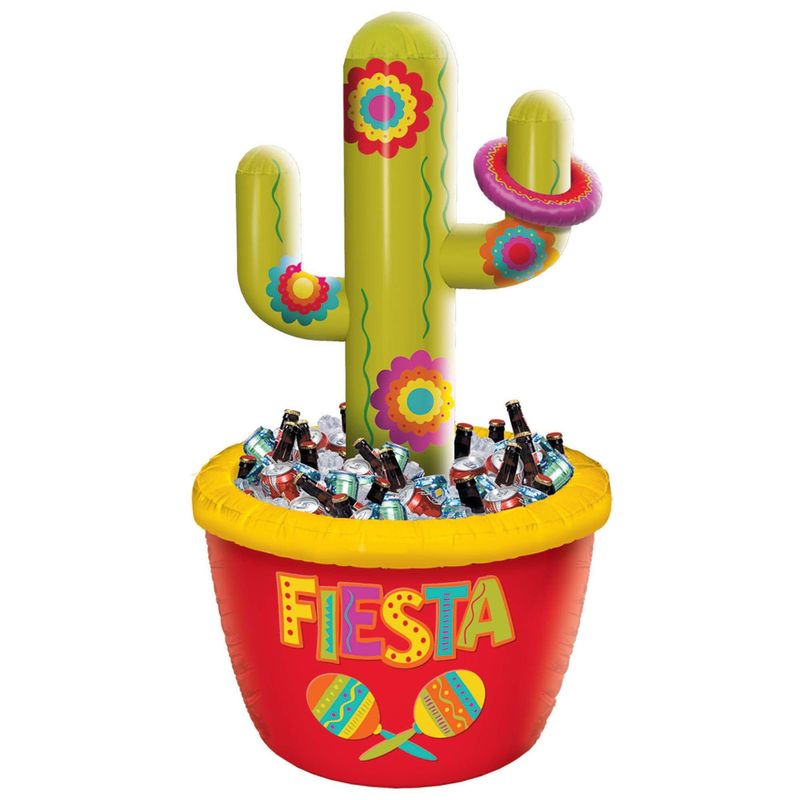 Inflatable Cactus Cooler and Ring Toss Game