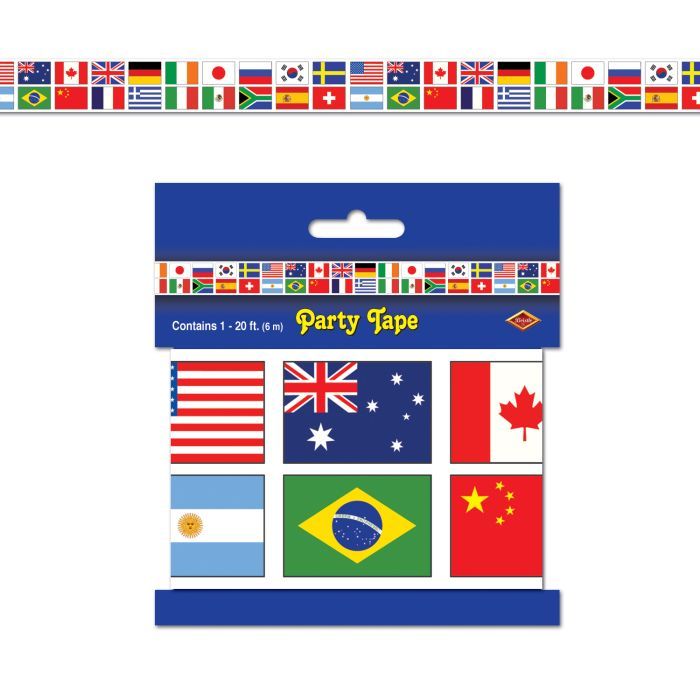 International Flag Party Tape - 20ft