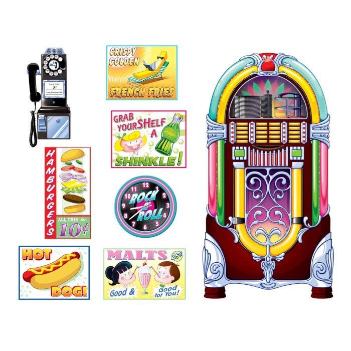 Soda Shop Signs &amp; Jukebox Props