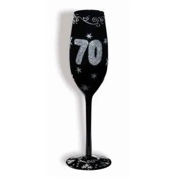 70th Birthday Champagne Flute